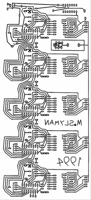Counter/Comparator circuit printed circuit board (