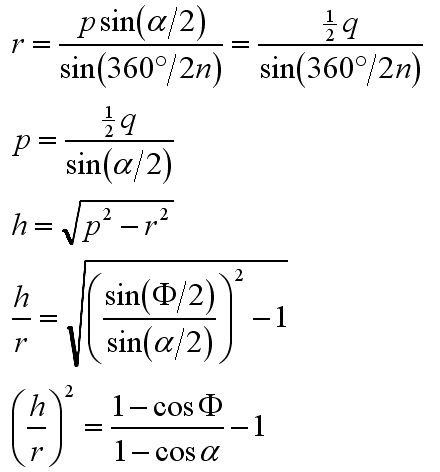 Perpendicular Height and Inscribed Radius of a Pyramid